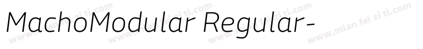 MachoModular Regular字体转换